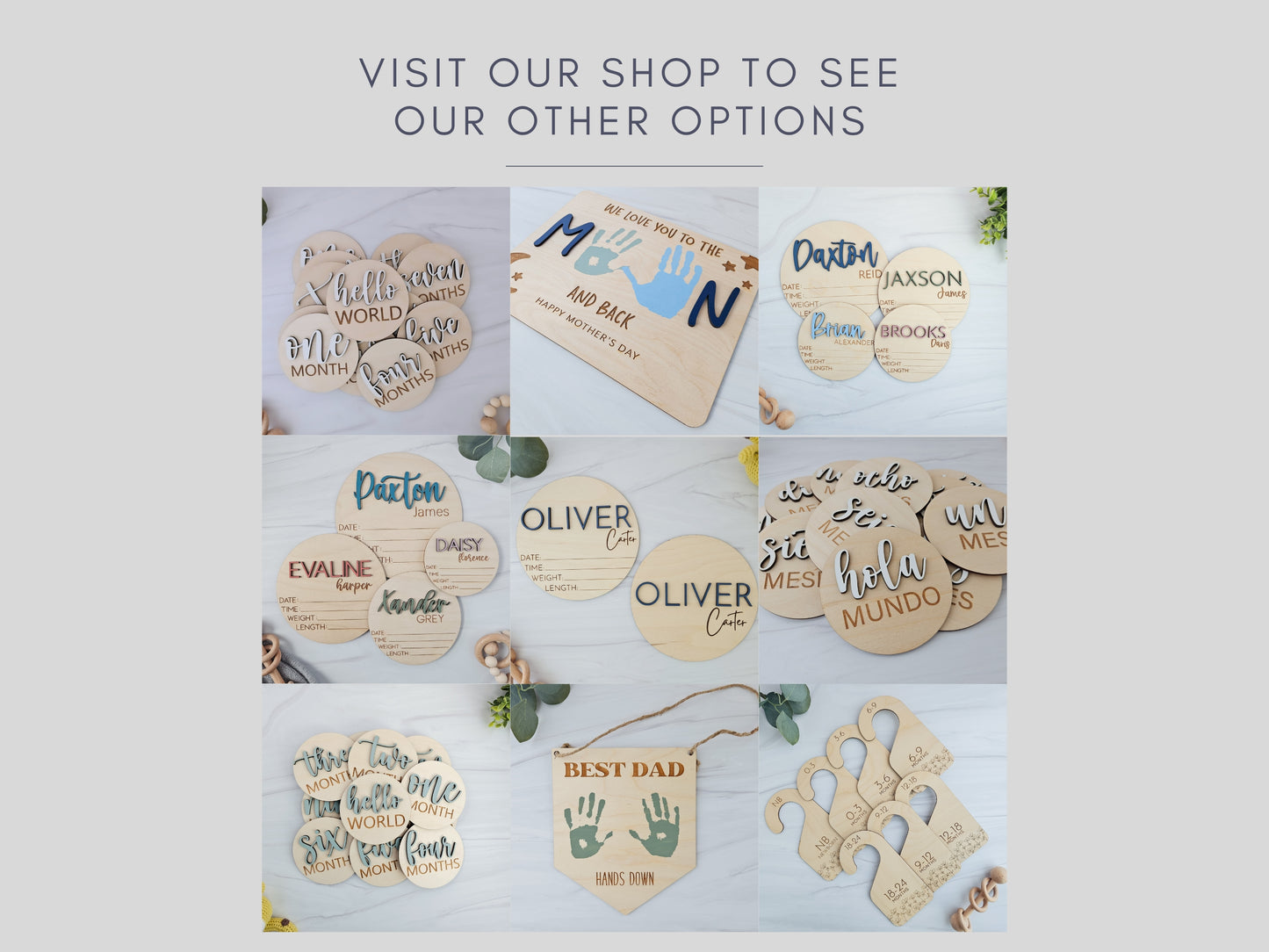 Personalized Wooden Baby Name Sign- 3D Engraved Birth Stats