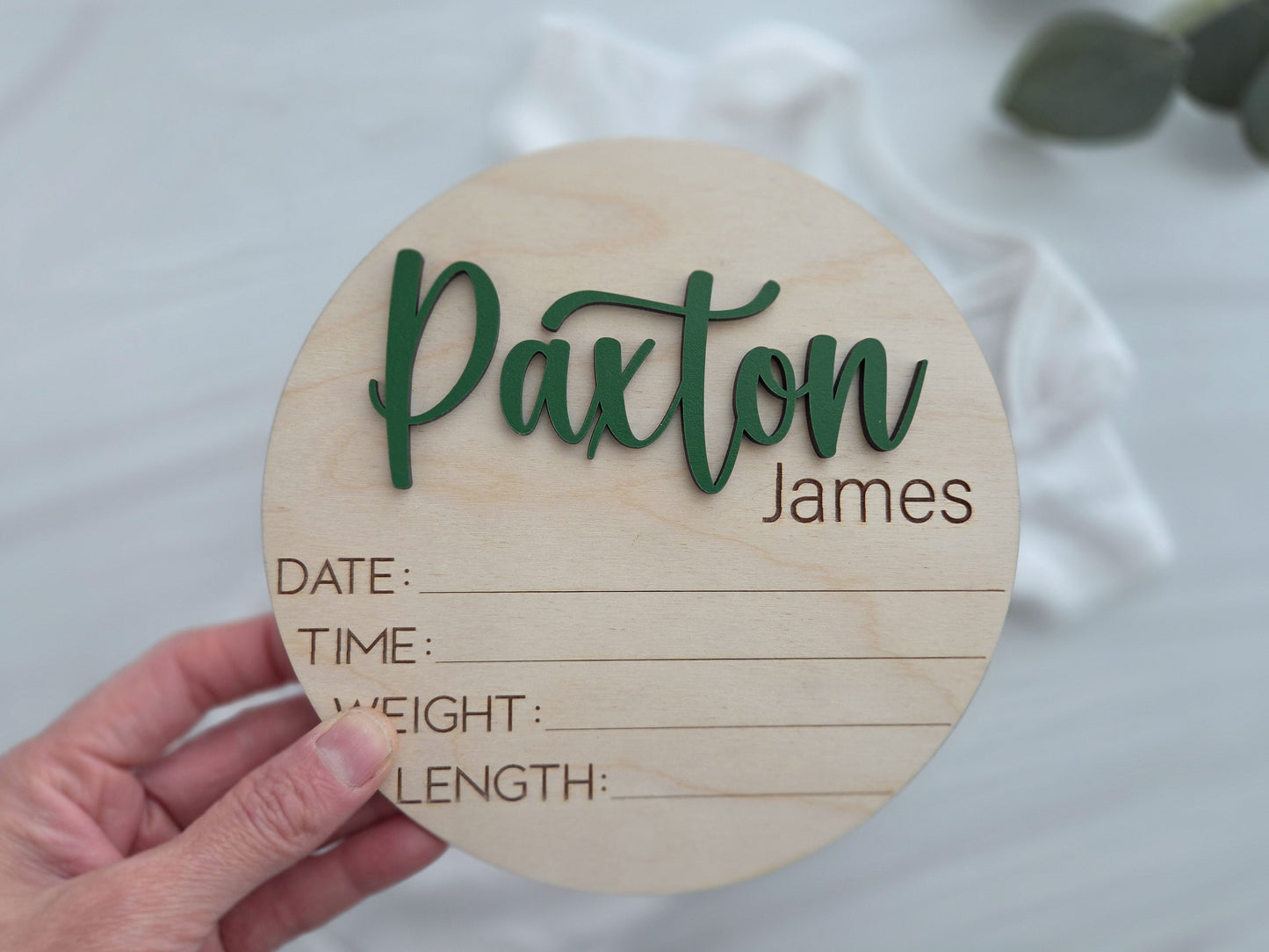 Custom Baby Arrival Announcement Sign, Baby Hospital Sign, Baby Announcement Plaque