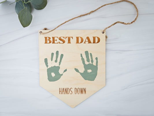 Personalized Fathers Day Gift From Kids - Hands Down Best Dad