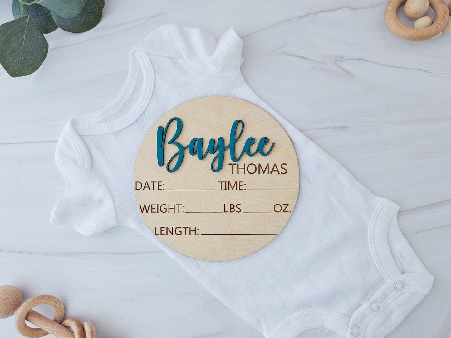 Wooden Baby Announcement Sign for mom to be