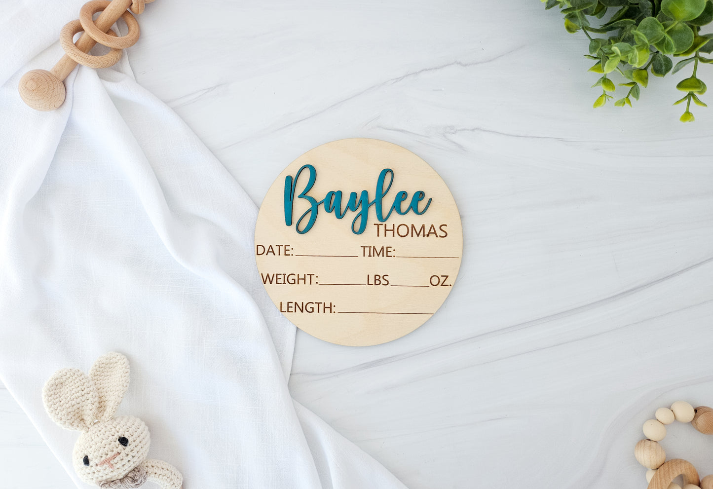 Wooden Baby Announcement Sign for mom to be