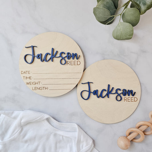 Wooden Baby Announcement Sign, Baby Footprint Sign, Baby Birth Stats Sign, Personalized Baby Gifts, Baby Name Sign for Hospital