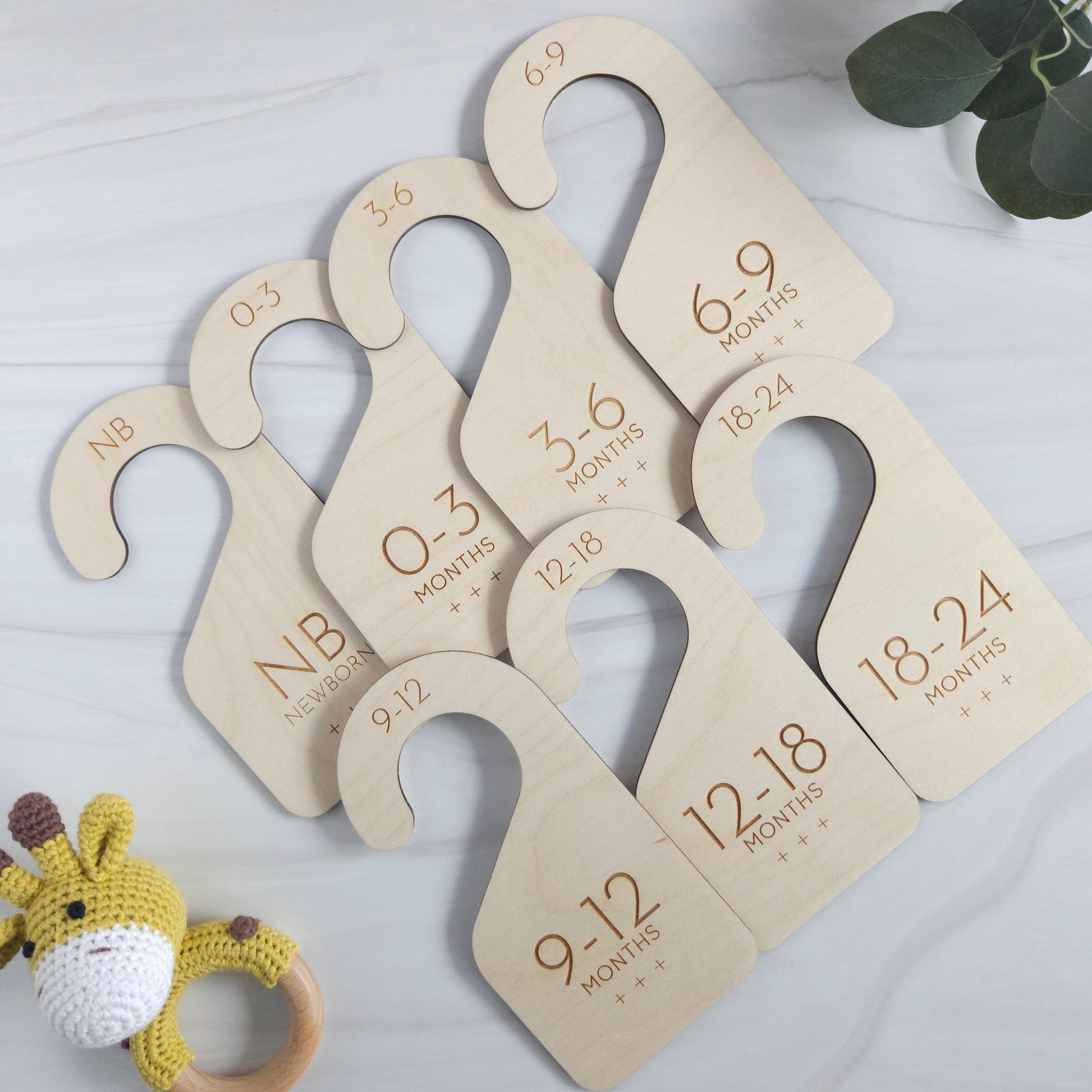 Wooden Closet Dividers for Baby's Clothes, Wooden Baby Gifts, Laser Engraved Baby Gift, Baby Shower Gift for Mom to be