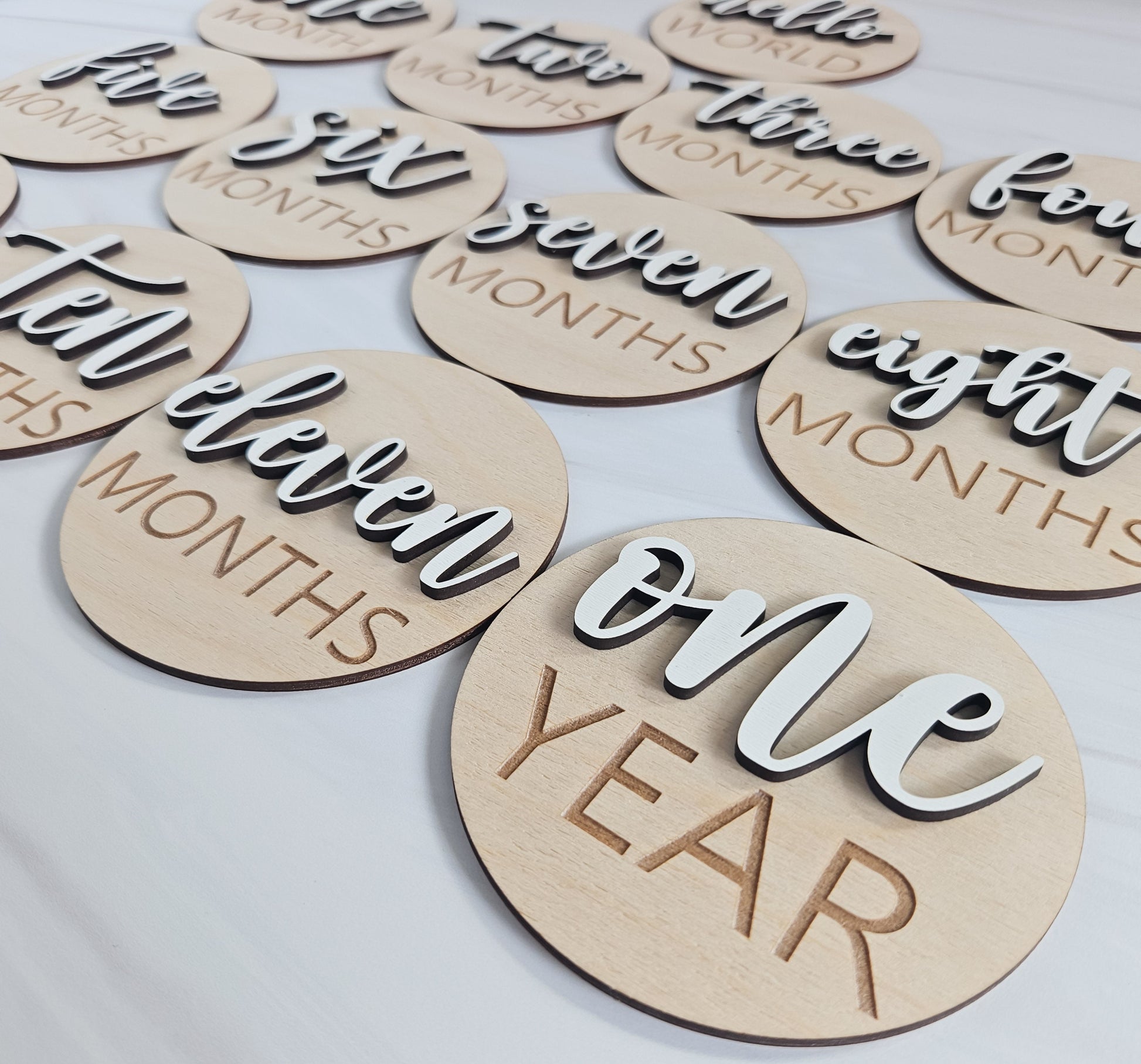 Baby Milestones Cards for Baby Photos | Monthly Milestone Cards | Hello World Hospital Sign | New Baby Gift | Baby Announcement Sign