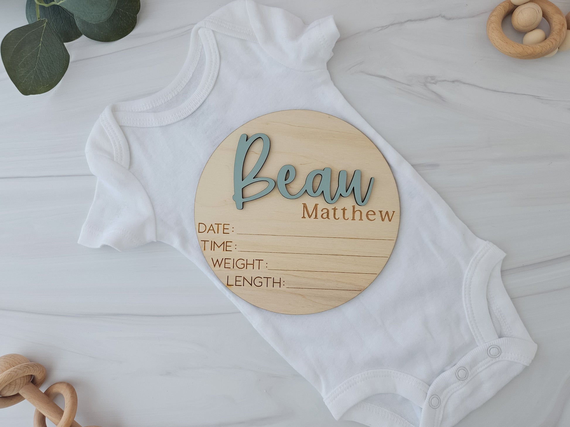 Baby Announcement Sign with Birth Stats | Baby Name Sign for Nursery | Baby Footprint Sign | Baby Name Sign for Hospital | Baby Gift
