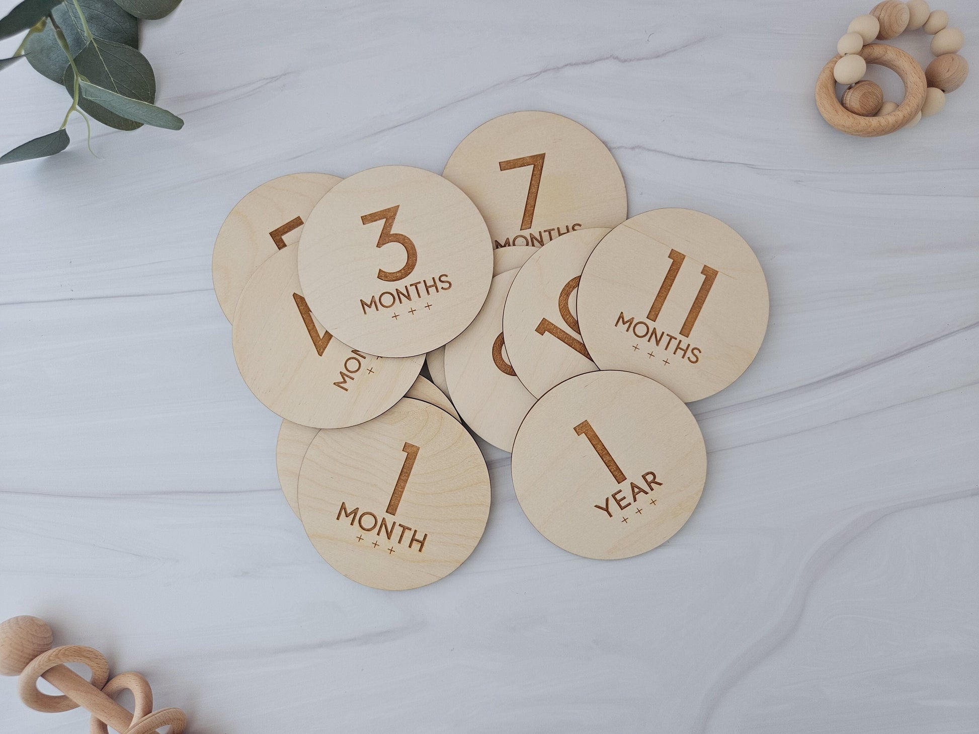 Baby Milestones Discs for Baby Photography, Monthly Milestone Cards, Newborn Keepsake, Gifts for Mom to Be