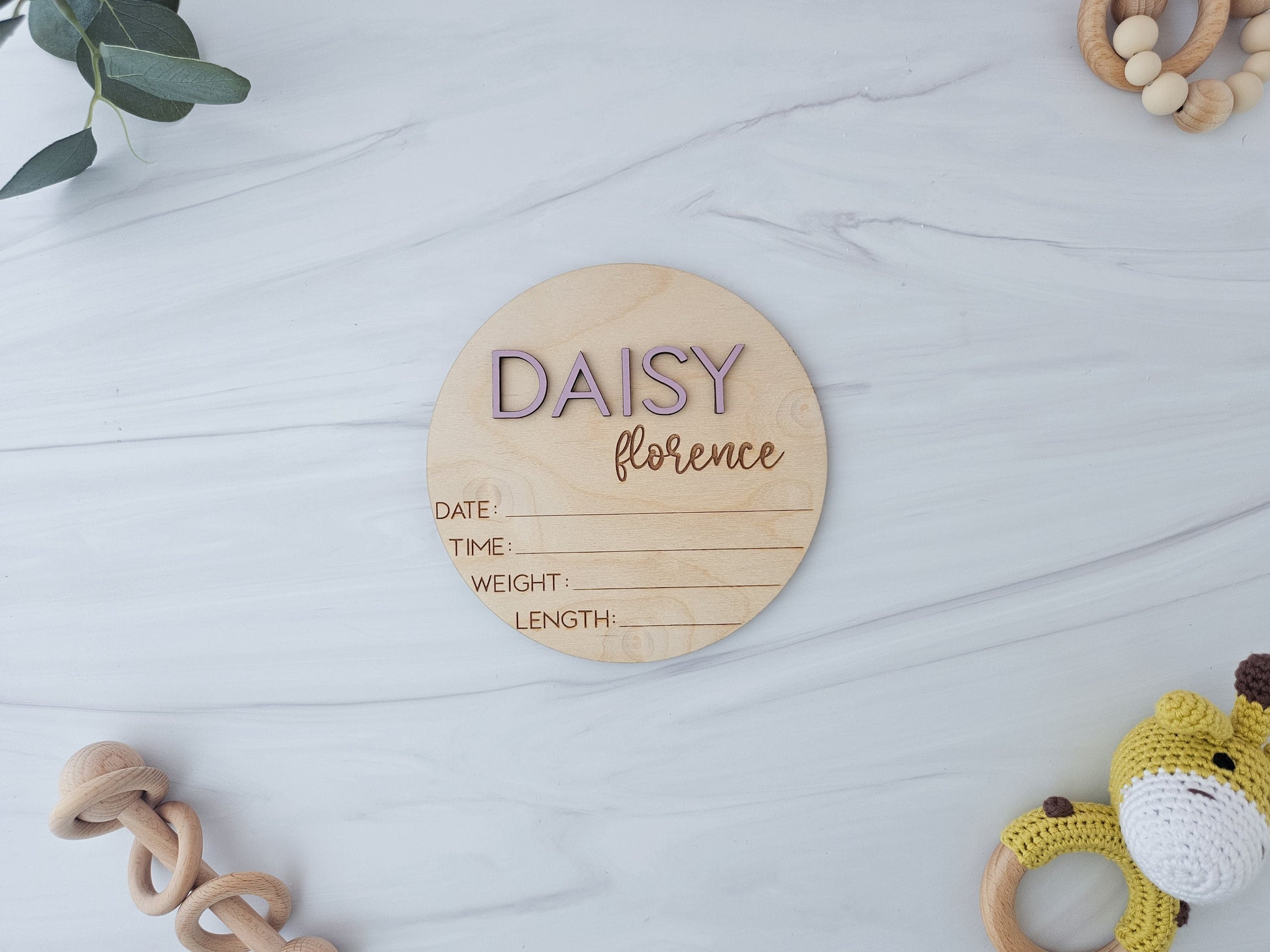 Wooden Baby Announcement Sign, Baby Footprint Sign, Baby Birth Stats Sign, Personalized Baby Gifts, Baby Name Sign for Hospital