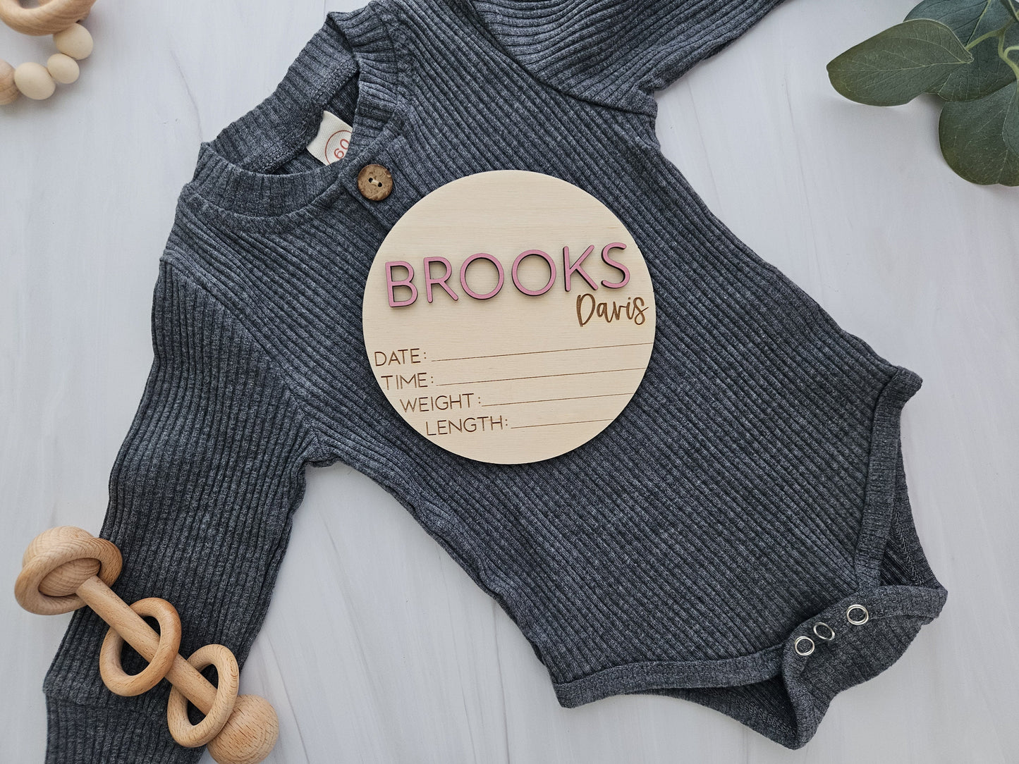 Baby Announcement Sign with Birth Stats | Baby Name Sign | Birth Announcement Sign for Hospital | Pregnancy Gift | Name Sign | Baby Gift