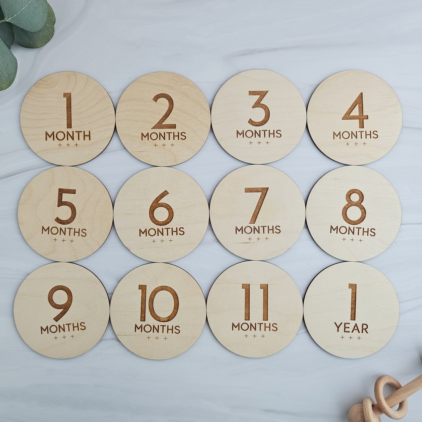 Baby Milestones Discs for Baby Photography, Monthly Milestone Cards, Newborn Keepsake, Gifts for Mom to Be