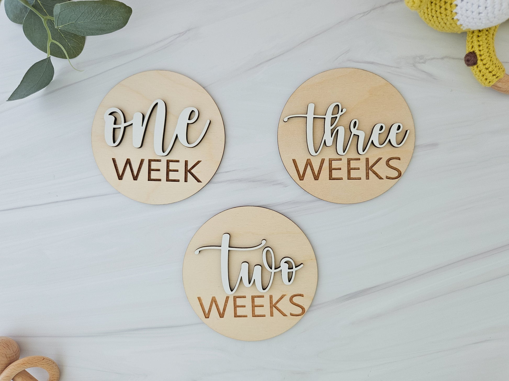Weekly Milestone Discs, Baby Milestones Markers for Baby Photography, Baby Shower Gift for New Mom, Weekly Milestone Cards