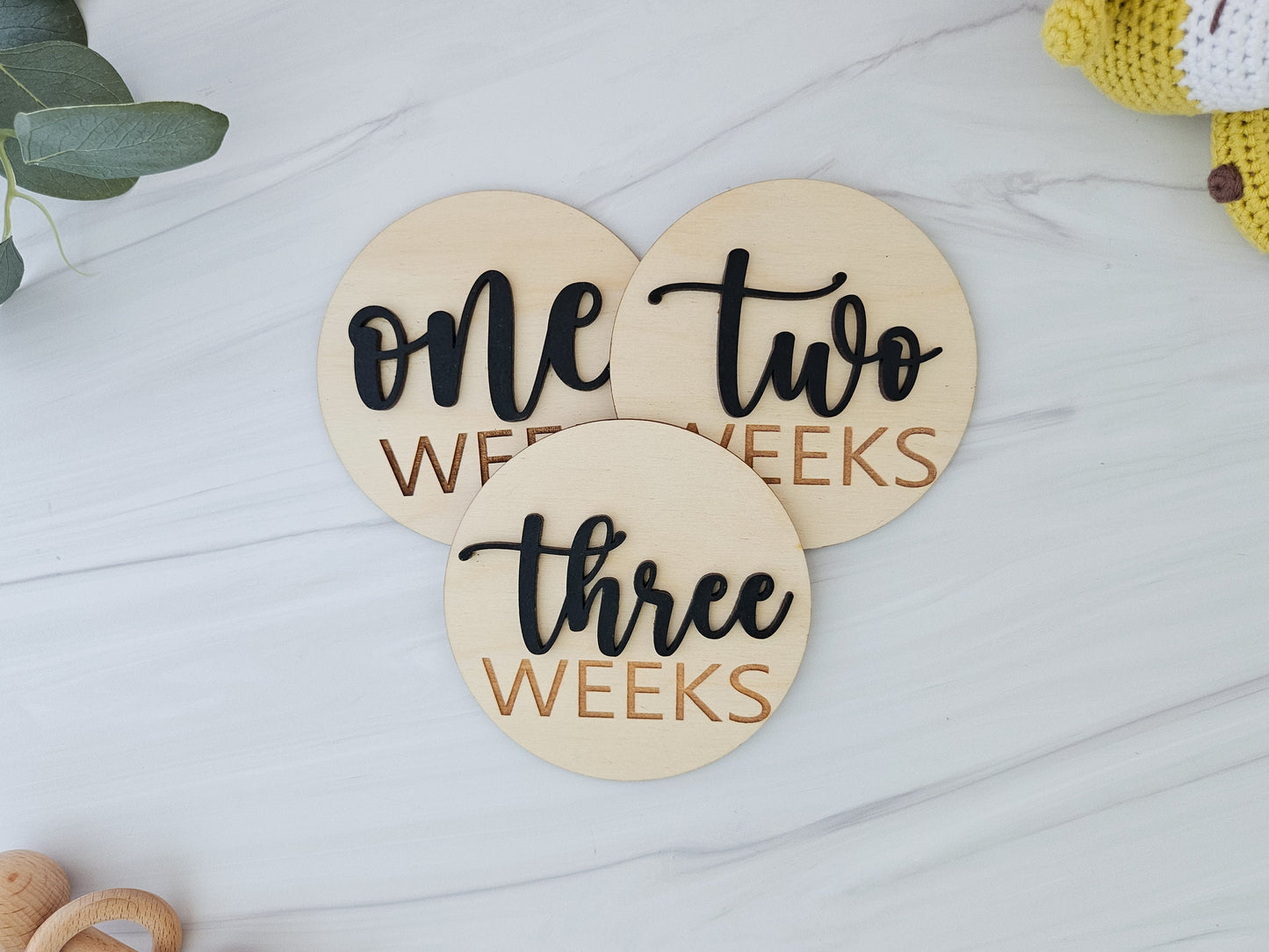 Weekly Milestone Discs, Baby Milestones Markers for Baby Photography, Baby Shower Gift for New Mom, Weekly Milestone Cards