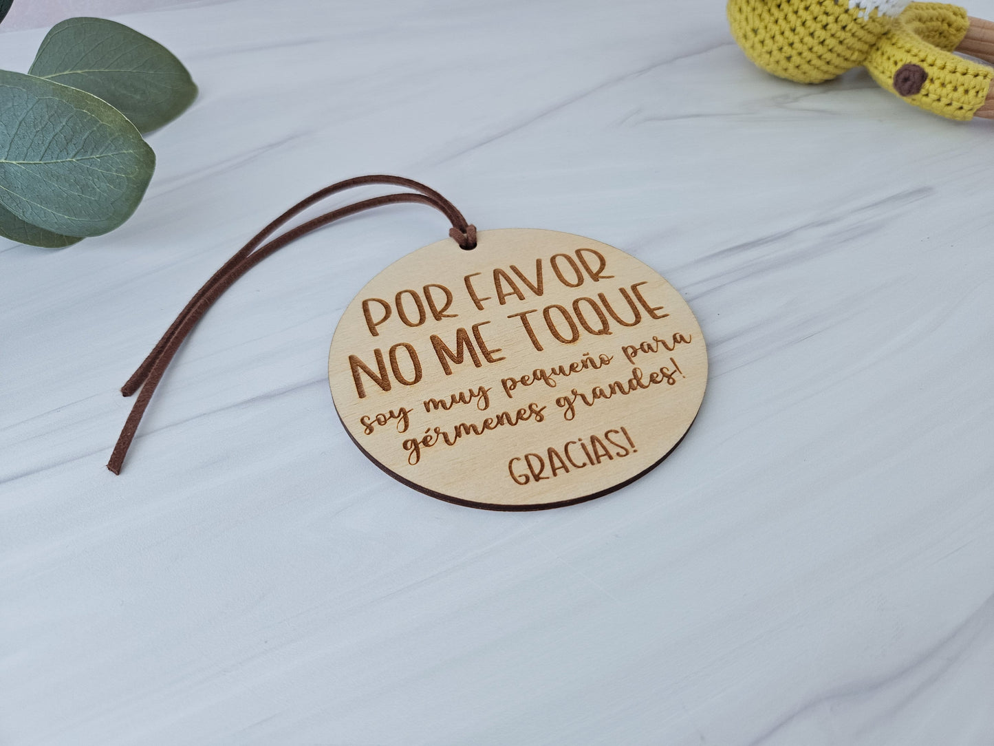 Please Do Not Touch Baby Sign in Spanish | Stroller Sign | Car Seat Sign for Newborn | New Baby | Don't Touch Sign | Baby Sign
