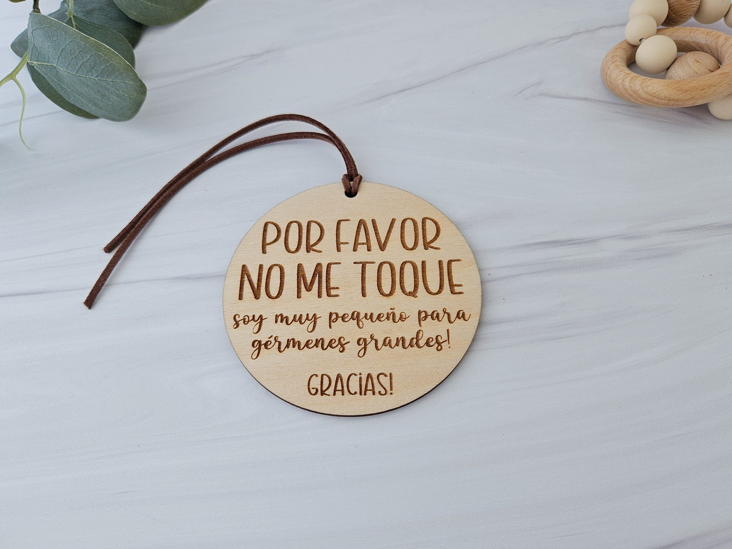 Please Do Not Touch Baby Sign in Spanish | Stroller Sign | Car Seat Sign for Newborn | New Baby | Don't Touch Sign | Baby Sign