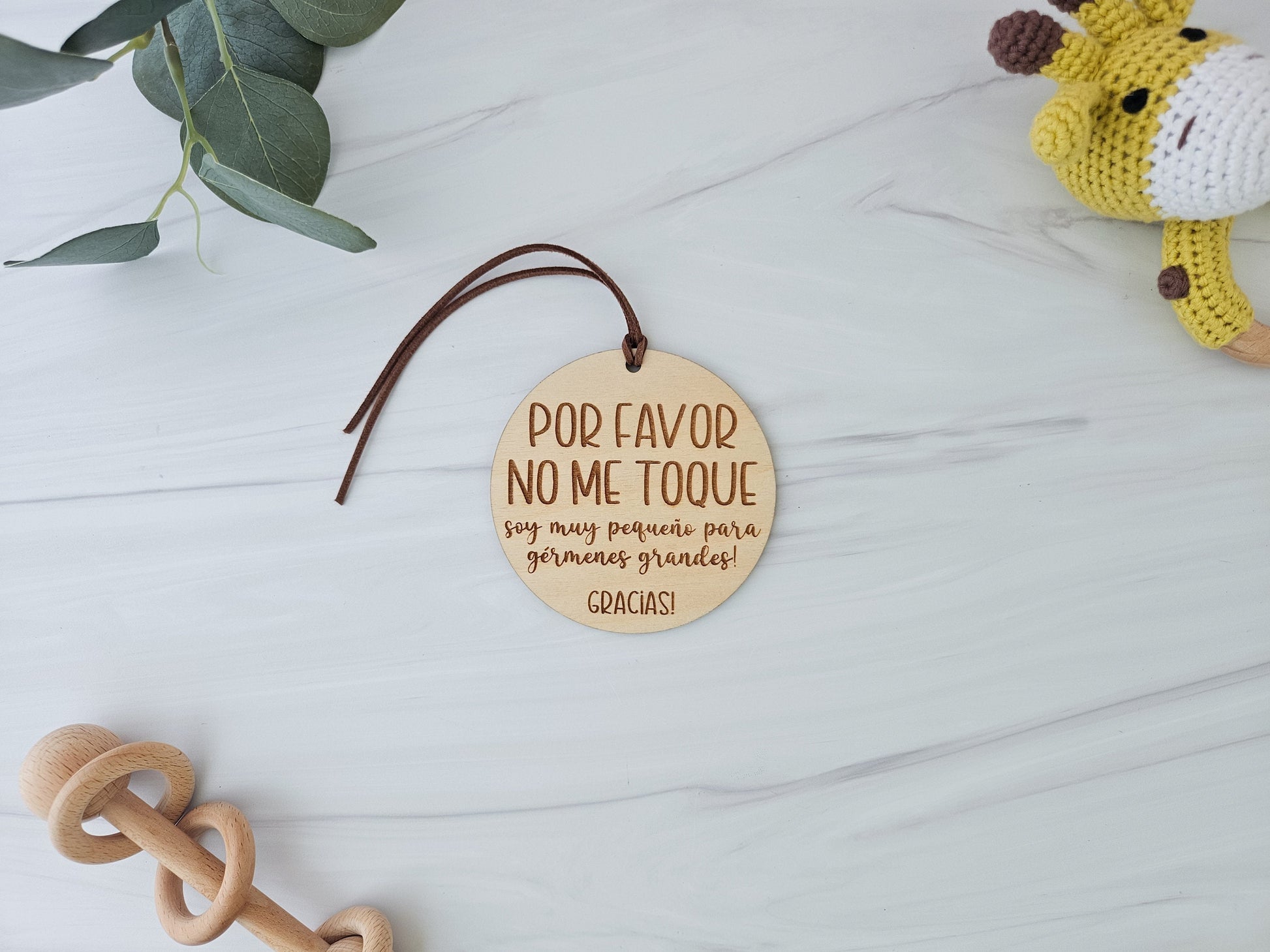 Please Do Not Touch Baby Sign in Spanish | Stroller Sign | Car Seat Sign for Newborn | New Baby | Don't Touch Sign | Baby Sign