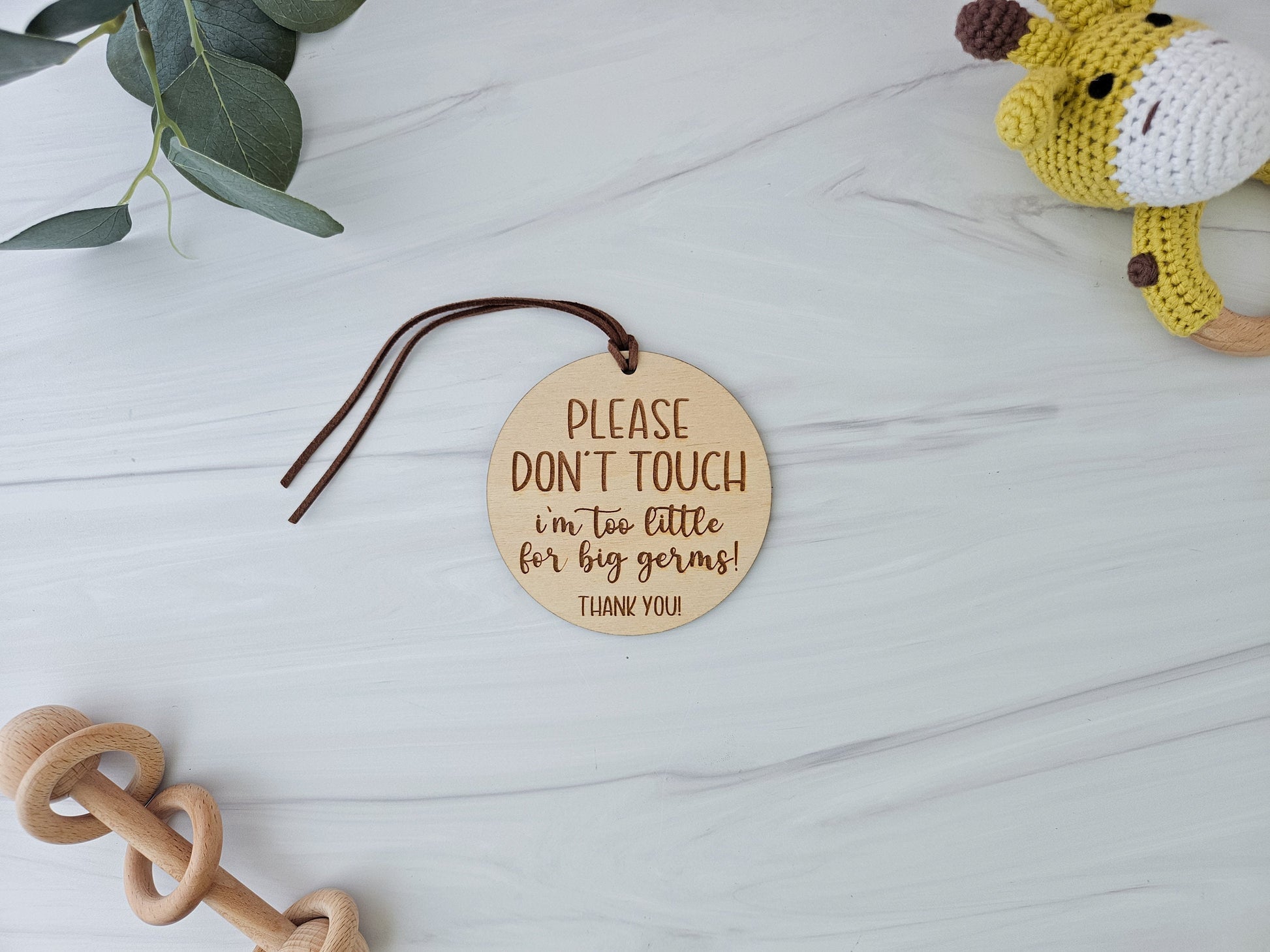 Please Do Not Touch Baby Sign | Stroller Sign | Car Seat Sign for Newborn | Baby Shower Gift | Don't Touch Sign | Gift for New Dad