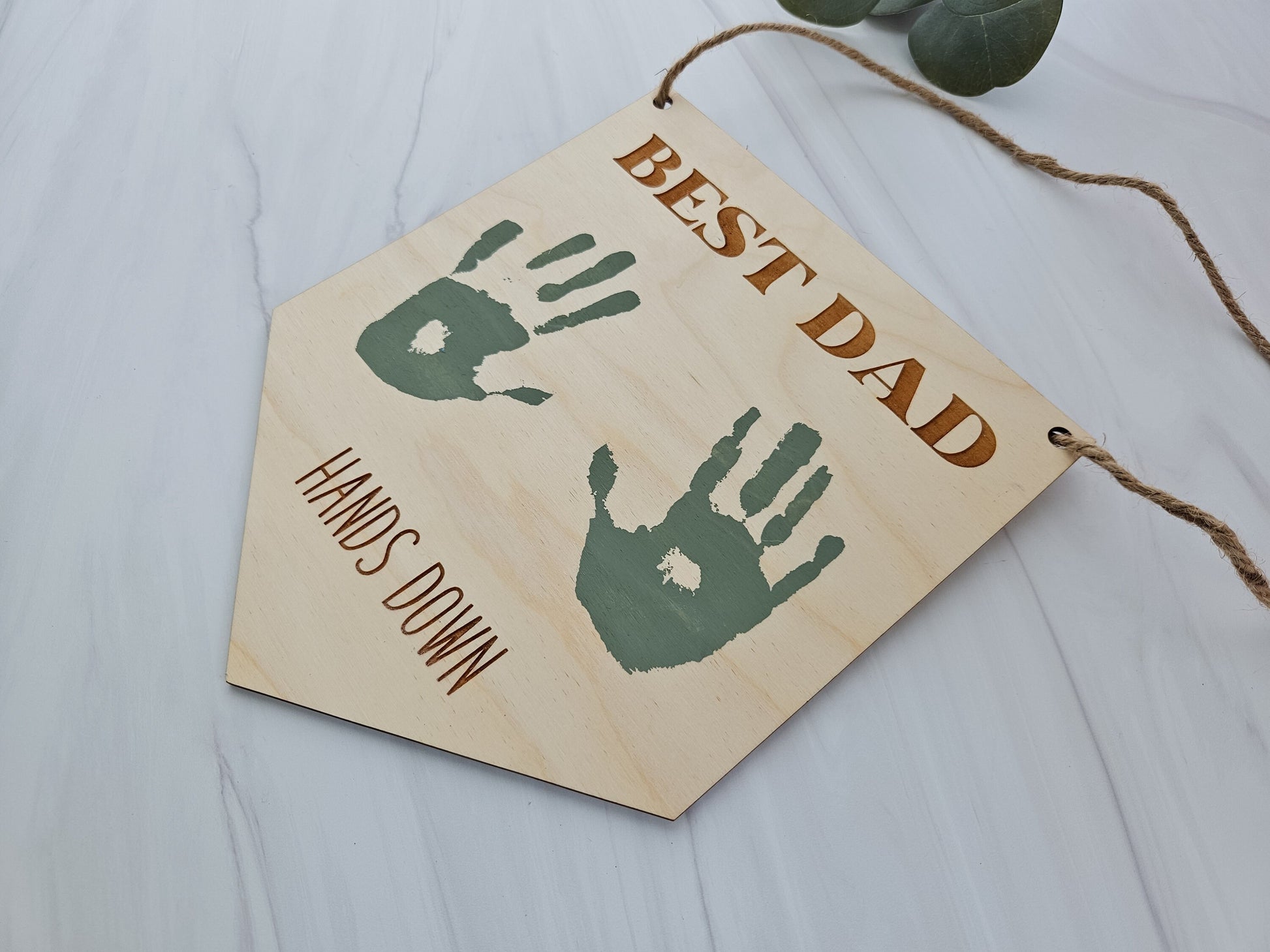 Personalized Fathers Day Gift From Kids | Gift for Dad | Father’s Day sign | Hand print Sign | Gift for him | Hands Down Best Dad