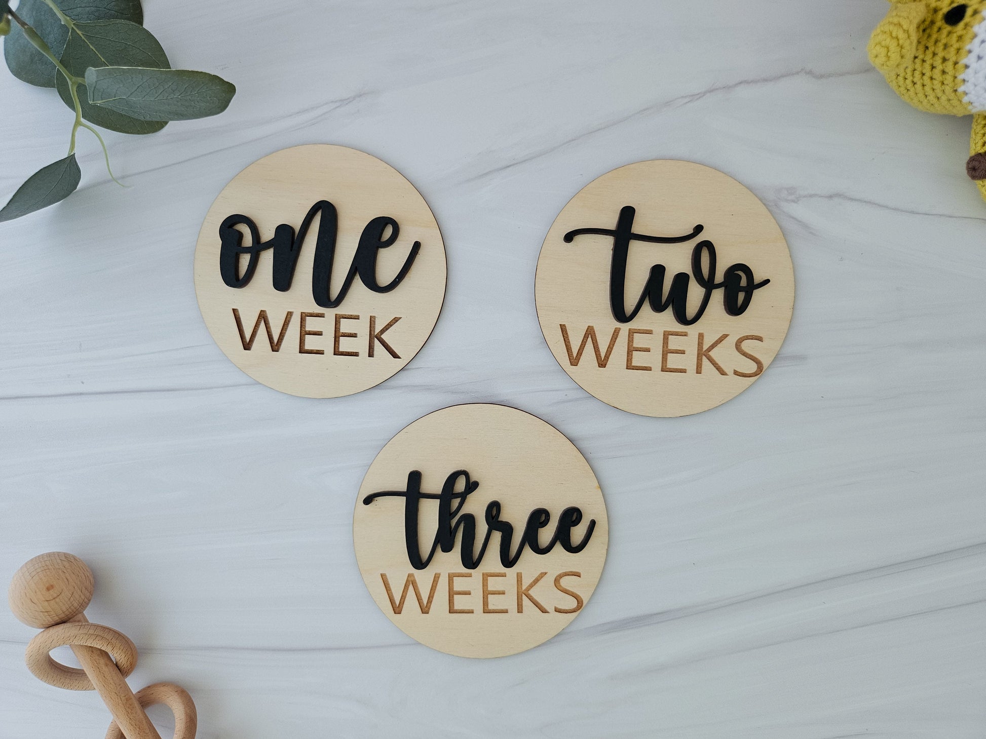 Weekly Milestone Discs, Baby Milestones Markers for Baby Photography, Baby Shower Gift for New Mom, Weekly Milestone Cards