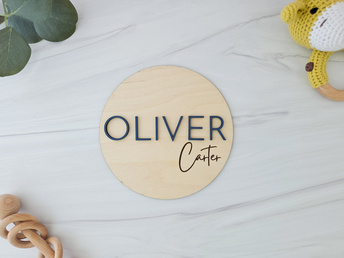 Baby Announcement Sign with Birth Stats | Baby Name Sign for Hospital | Baby Name Plate | Birth Stat Sign | Wooden Birth Announcement Sign