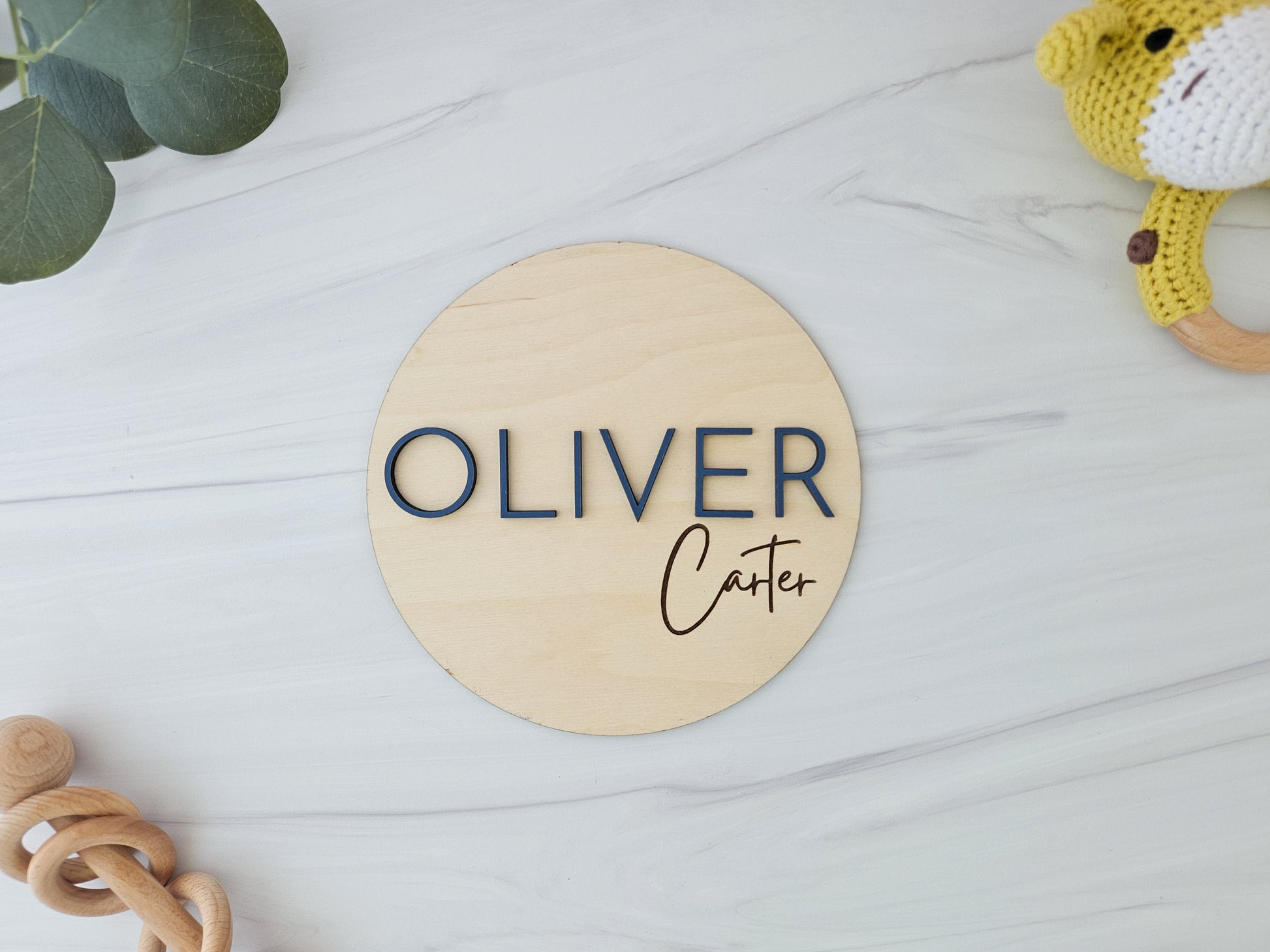 Baby Announcement Sign with Birth Stats | Baby Name Sign for Hospital | Baby Name Plate | Birth Stat Sign | Wooden Birth Announcement Sign