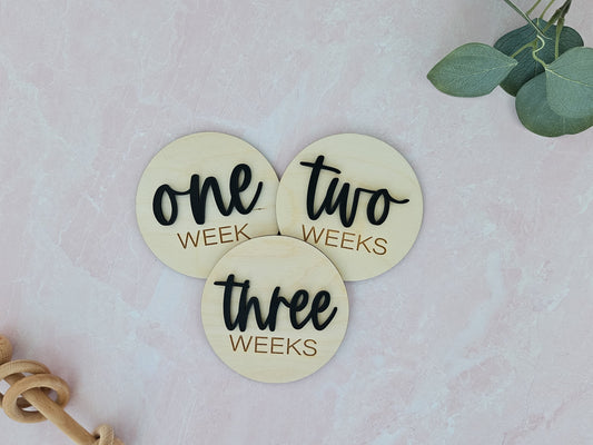 Weekly Milestone Discs, Baby Milestones Markers for Baby Photography, Baby Shower Gift for New Mom, Weekly Milestone Cards