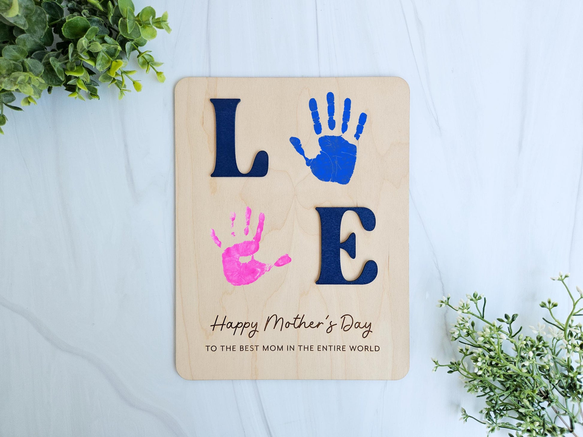 DIY Mother’s Day Handprint Craft – LOVE Wood Sign for Mom – Painted Letters – Personalized Keepsake from Kids – Custom Wooden Sign