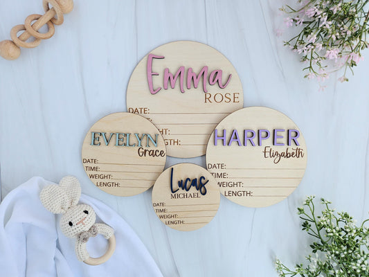 Birth Announcement Sign – Birth Stats Sign – Hospital Name Sign – Baby Name Reveal – Baby Shower Gift – First Time Mom Gift – Newborn Name