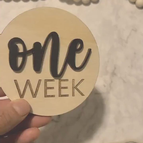 Weekly Milestone Discs, Baby Milestones Markers for Baby Photography, Baby Shower Gift for New Mom, Weekly Milestone Cards