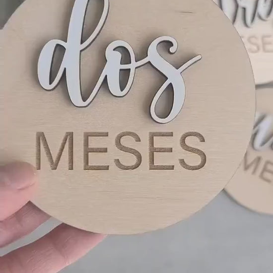 Monthly Milestone Markers in Spanish | Baby Milestone Cards | Gift for New Baby | Baby Hospital Sign | Monthly Milestone Baby